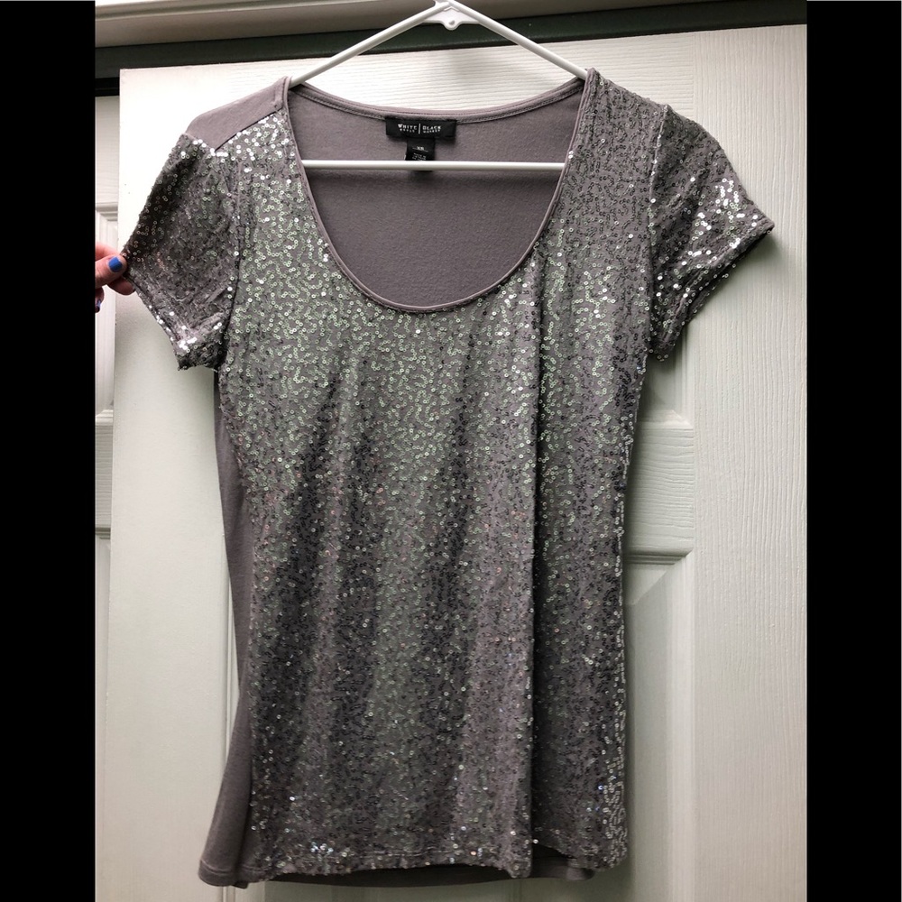 Grey sequin shirt